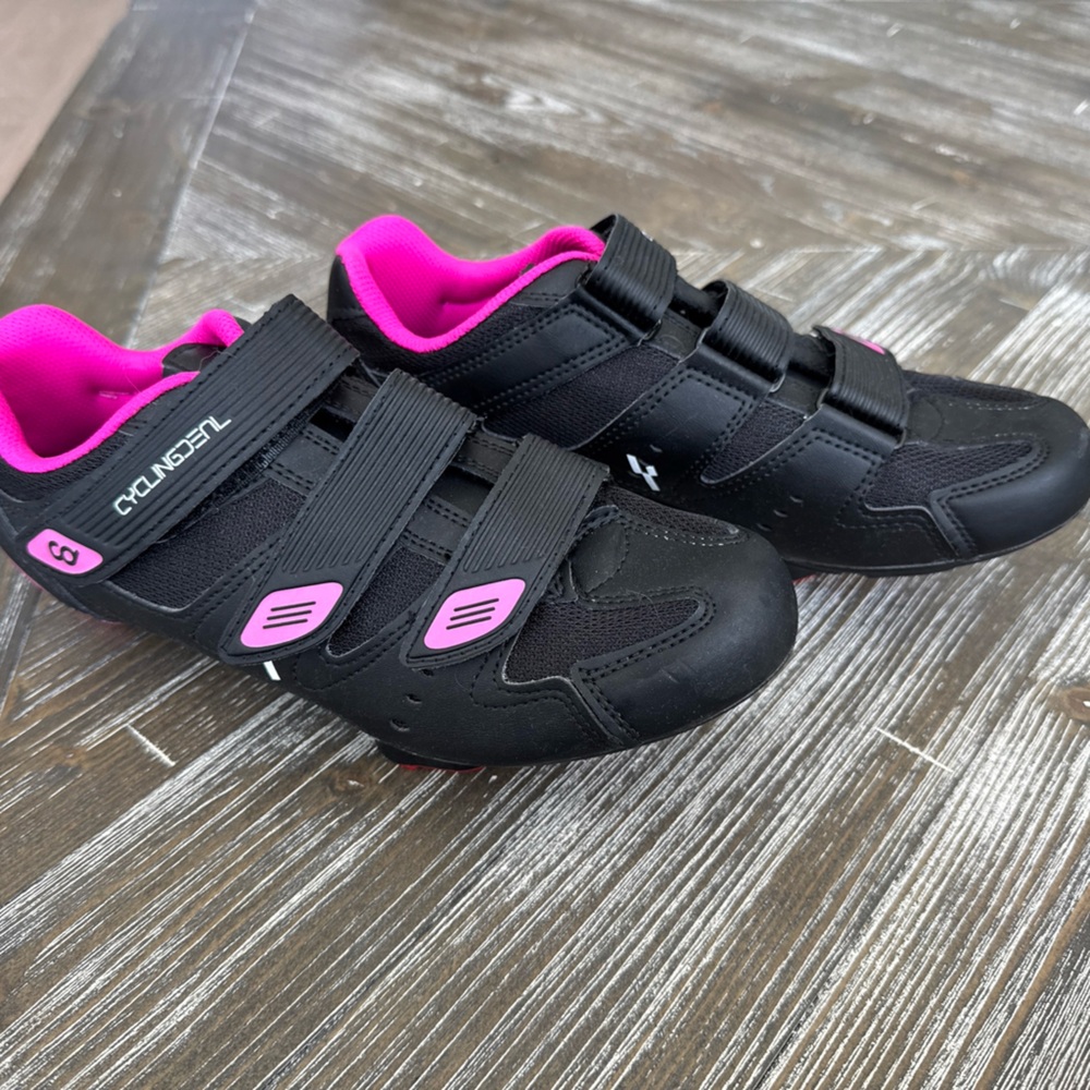 CyclingDeal Road Bike Universal Cleat Mount Women's Shoes Pink Black - Size 40